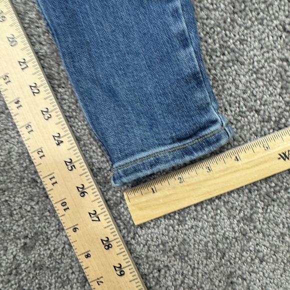 We The Free Jeans Womens 29 Blue Ankle Skinny Stretch Medium Wash Denim Distress - Picture 5 of 8